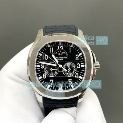 3KF Best Replica Patek Philippe 5261R Aquanaut Luce Black Dial Moon Phase Watch 